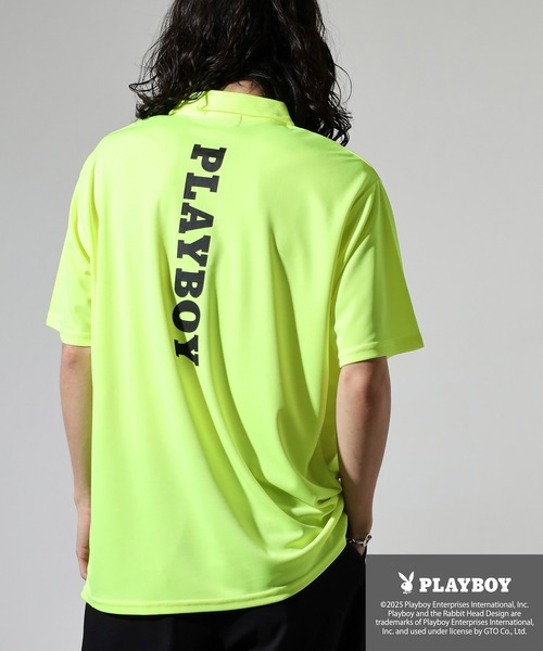 PLAYBOY（プレイボーイ）の「PLAYBOY 吸汗速乾ポロシャツ（ポロシャツ・メンズ・ブラック/イエロー/ホワイト・XL/M/L）」の19枚目の写真