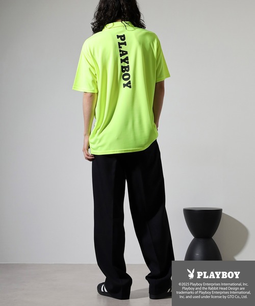 PLAYBOY（プレイボーイ）の「PLAYBOY 吸汗速乾ポロシャツ（ポロシャツ・メンズ・ブラック/イエロー/ホワイト・XL/M/L）」の16枚目の写真