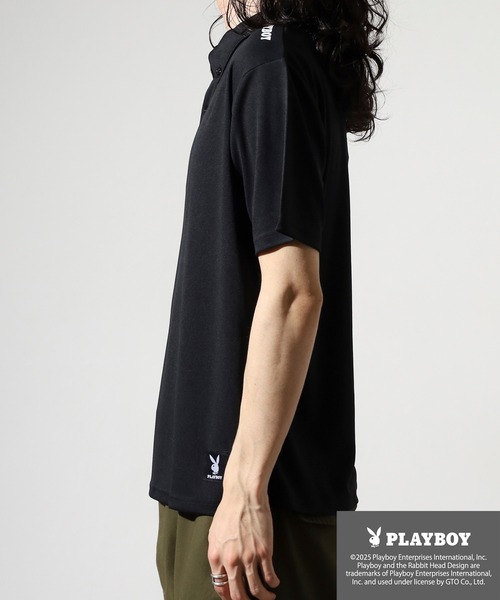 PLAYBOY（プレイボーイ）の「PLAYBOY 吸汗速乾ポロシャツ（ポロシャツ・メンズ・ブラック/イエロー/ホワイト・XL/M/L）」の14枚目の写真