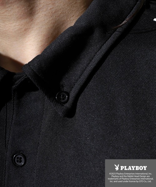 PLAYBOY（プレイボーイ）の「PLAYBOY 吸汗速乾ポロシャツ（ポロシャツ・メンズ・ブラック/イエロー/ホワイト・XL/M/L）」の11枚目の写真