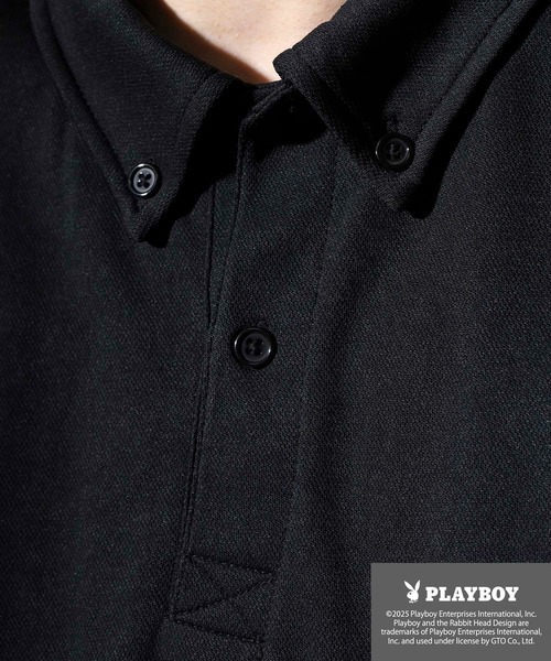 PLAYBOY（プレイボーイ）の「PLAYBOY 吸汗速乾ポロシャツ（ポロシャツ・メンズ・ブラック/イエロー/ホワイト・XL/M/L）」の12枚目の写真