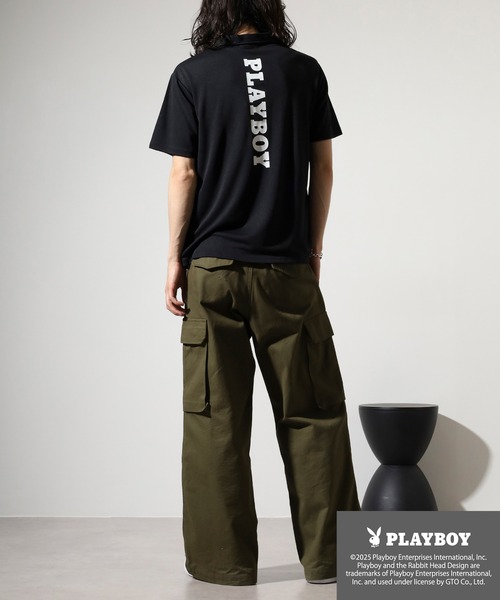 PLAYBOY（プレイボーイ）の「PLAYBOY 吸汗速乾ポロシャツ（ポロシャツ・メンズ・ブラック/イエロー/ホワイト・XL/M/L）」の22枚目の写真