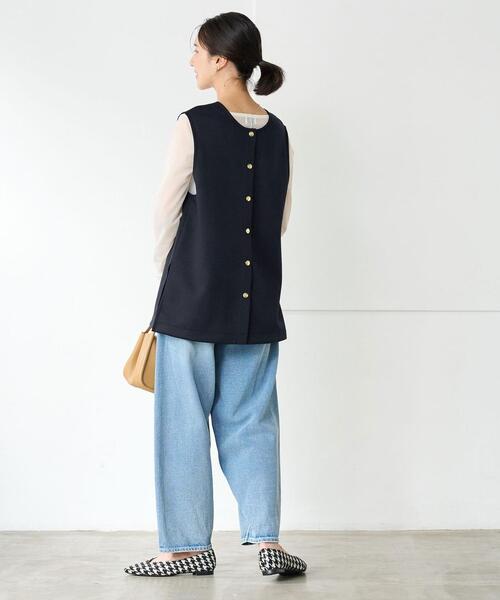 「green label relaxing」 ベスト 38 ネイビー レディース green label relaxing 「green relaxing」 ベスト 38 ネイビー