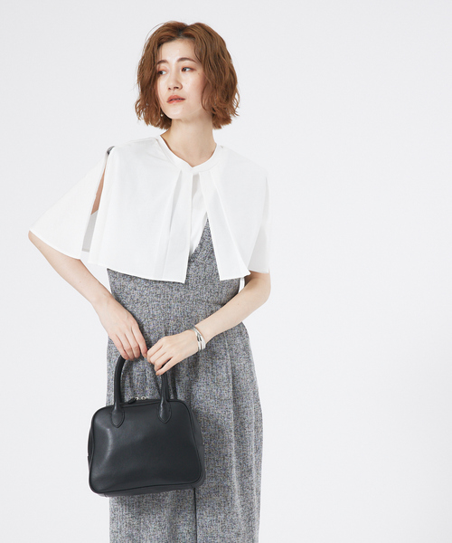 abahouse mavie（アバハウスマヴィ）の「【接触冷感】マルチWAYケーププルオーバー（Tシャツ/カットソー・レディース・ダークオレンジ/ホワイト/ブラック/ダークグリーン・フリー）」の5枚目の写真