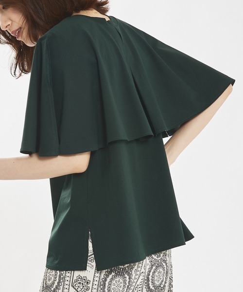 abahouse mavie（アバハウスマヴィ）の「【接触冷感】マルチWAYケーププルオーバー（Tシャツ/カットソー・レディース・ダークオレンジ/ホワイト/ブラック/ダークグリーン・フリー）」の3枚目の写真