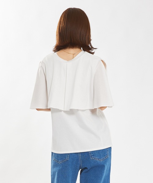 abahouse mavie（アバハウスマヴィ）の「【接触冷感】マルチWAYケーププルオーバー（Tシャツ/カットソー・レディース・ダークオレンジ/ホワイト/ブラック/ダークグリーン・フリー）」の22枚目の写真