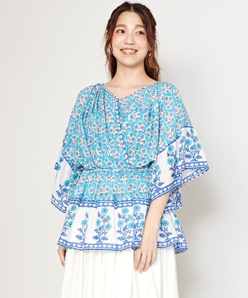 チャイハネ(チャイハネ)の「【チャイハネ】アイーシュカシュクール風トップス(その他トップス・レディース・ブルー/グレー/グリーン/ベージュ・FREE)」の4枚目の写真