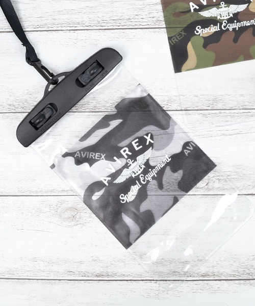 AVIREX（アヴィレックス）の「アヴィレックス 防水ポーチ [迷彩/クリア]（スマホグッズ・メンズ・オリーブ/ブラック・ONE SIZE）」の5枚目の写真
