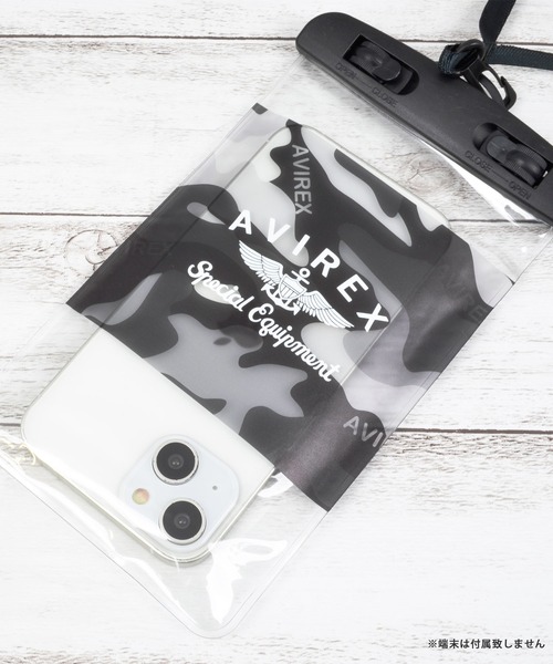 AVIREX（アヴィレックス）の「アヴィレックス 防水ポーチ [迷彩/クリア]（スマホグッズ・メンズ・オリーブ/ブラック・ONE SIZE）」の9枚目の写真
