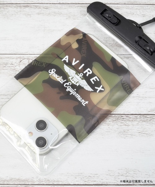 AVIREX（アヴィレックス）の「アヴィレックス 防水ポーチ [迷彩/クリア]（スマホグッズ・メンズ・オリーブ/ブラック・ONE SIZE）」の7枚目の写真