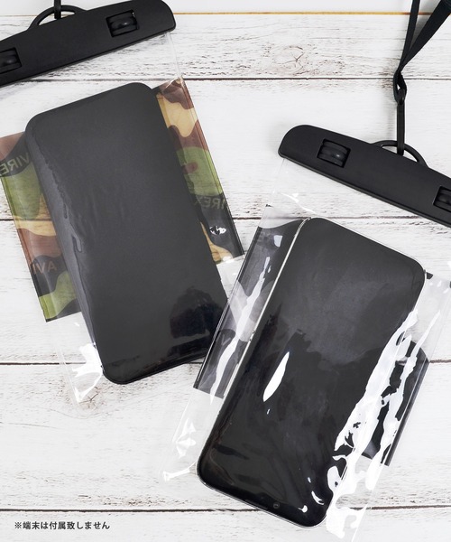 AVIREX（アヴィレックス）の「アヴィレックス 防水ポーチ [迷彩/クリア]（スマホグッズ・メンズ・オリーブ/ブラック・ONE SIZE）」の8枚目の写真
