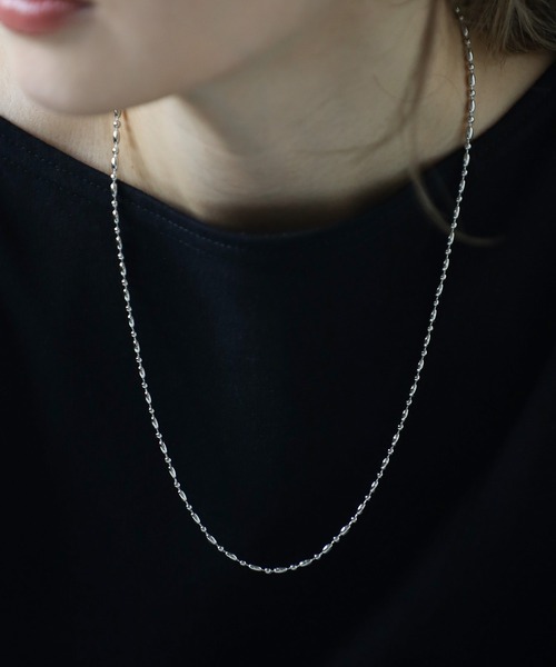 Bonjour Sagan（ボンジュールサガン）の「ミックスカットボールネックレス（ネックレス・レディース・シルバー/ゴールド・FREE）」の3枚目の写真