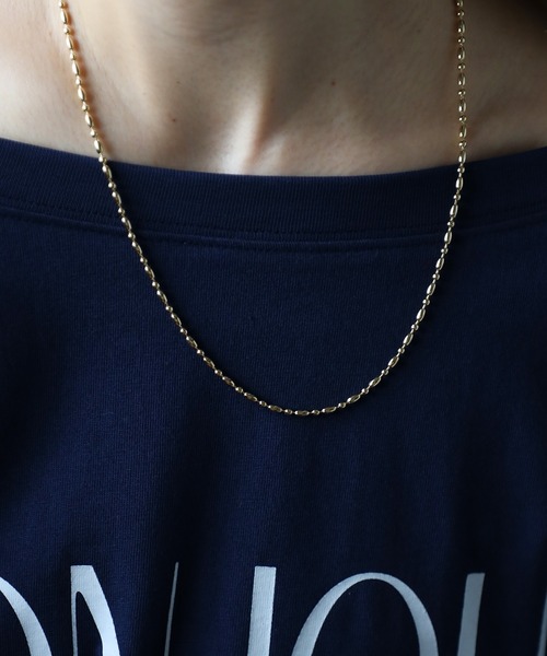 Bonjour Sagan（ボンジュールサガン）の「ミックスカットボールネックレス（ネックレス・レディース・シルバー/ゴールド・FREE）」の4枚目の写真