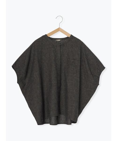 Samansa Mos2（サマンサ モスモス）の「【クールコットン】柄アソート袖タッククルーネックブラウス（シャツ/ブラウス・レディース・チャコールグレー/ブラウン/ベージュ/キナリ・F）」の21枚目の写真