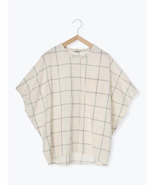 Samansa Mos2（サマンサ モスモス）の「【クールコットン】柄アソート袖タッククルーネックブラウス（シャツ/ブラウス・レディース・チャコールグレー/ブラウン/ベージュ/キナリ・F）」の22枚目の写真