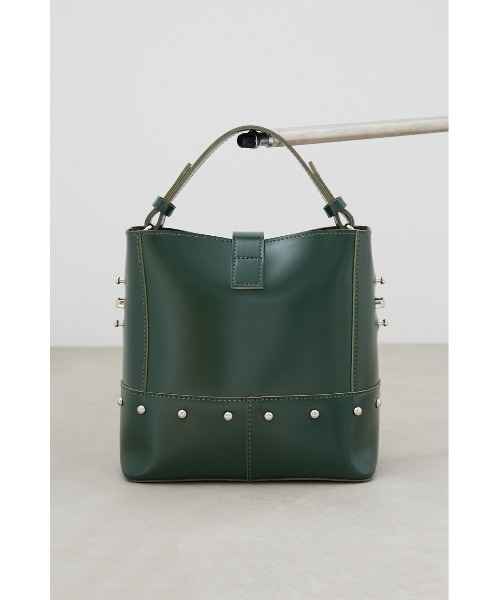 AZUL by moussy（アズールバイマウジー）の「スタッズトートバッグ（トートバッグ・レディース・ダークグリーン/ブラック・FREE）」の14枚目の写真