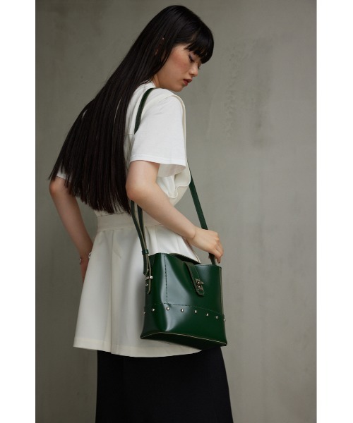 AZUL by moussy（アズールバイマウジー）の「スタッズトートバッグ（トートバッグ・レディース・ダークグリーン/ブラック・FREE）」の20枚目の写真