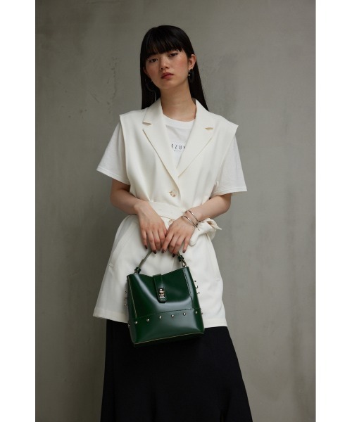 AZUL by moussy（アズールバイマウジー）の「スタッズトートバッグ（トートバッグ・レディース・ダークグリーン/ブラック・FREE）」の21枚目の写真