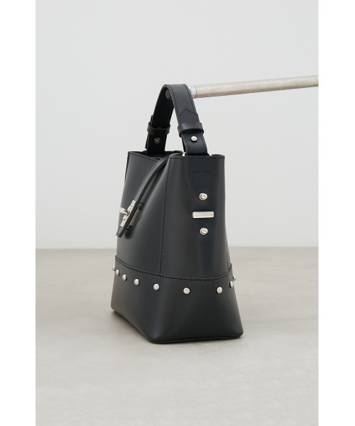 AZUL by moussy（アズールバイマウジー）の「スタッズトートバッグ（トートバッグ・レディース・ダークグリーン/ブラック・FREE）」の3枚目の写真