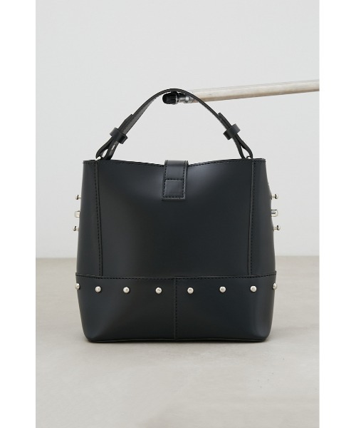 AZUL by moussy（アズールバイマウジー）の「スタッズトートバッグ（トートバッグ・レディース・ダークグリーン/ブラック・FREE）」の4枚目の写真