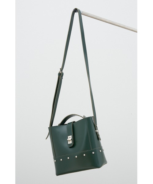 AZUL by moussy（アズールバイマウジー）の「スタッズトートバッグ（トートバッグ・レディース・ダークグリーン/ブラック・FREE）」の12枚目の写真