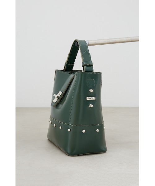 AZUL by moussy（アズールバイマウジー）の「スタッズトートバッグ（トートバッグ・レディース・ダークグリーン/ブラック・FREE）」の13枚目の写真
