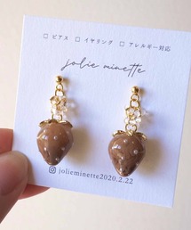 jolie minette/小さな フルーツ ゴールド ピアス