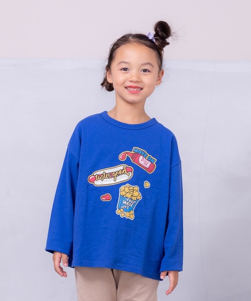 Life Support Products（ライフサポートプロダクツ）の「プリントロンティー（80～150cm）（Tシャツ/カットソー・キッズ・ブルー/ホワイト/レッド/杢グレー/ピンク/グリーン/オフホワイト/ベージュ/ブラック/チャコール・90/95/100/110/120/130/140/150/80）」の8枚目の写真