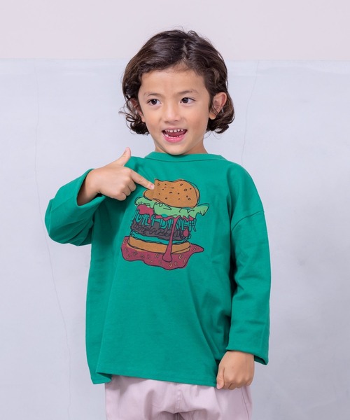 Life Support Products（ライフサポートプロダクツ）の「プリントロンティー（80～150cm）（Tシャツ/カットソー・キッズ・ブルー/ホワイト/レッド/杢グレー/ピンク/グリーン/オフホワイト/ベージュ/ブラック/チャコール・90/95/100/110/120/130/140/150/80）」の7枚目の写真