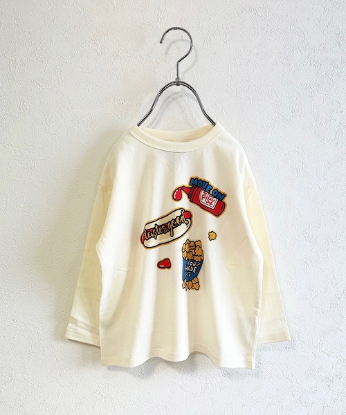 Life Support Products（ライフサポートプロダクツ）の「プリントロンティー（80～150cm）（Tシャツ/カットソー・キッズ・ブルー/ホワイト/レッド/杢グレー/ピンク/グリーン/オフホワイト/ベージュ/ブラック/チャコール・90/95/100/110/120/130/140/150/80）」の20枚目の写真