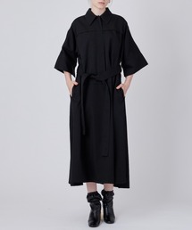 関送込【Jil Sander】ウールブレンド ロゴ ミディワンピース JIL SANDER ジルサンダー ワンピース Belted leather 899092