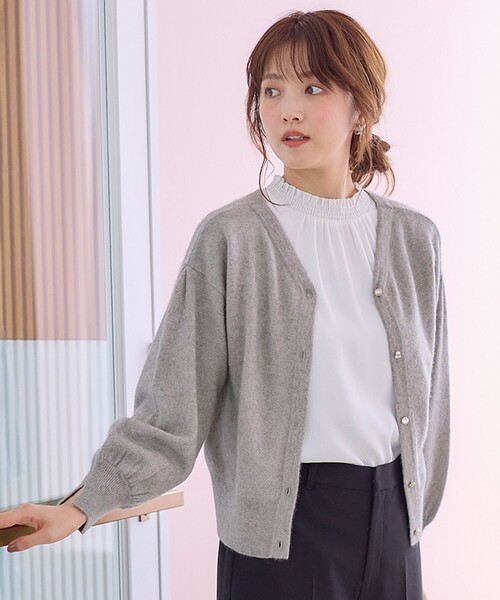 ANY SIS(エニィスィス)の「【美人百花10月号掲載】ハイネックシャーリング ブラウス(Tシャツ/カットソー・レディース・ホワイト系・2)」の4枚目の写真