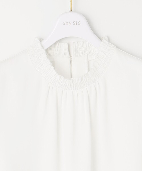 ANY SIS(エニィスィス)の「【美人百花10月号掲載】ハイネックシャーリング ブラウス(Tシャツ/カットソー・レディース・ホワイト系・2)」の13枚目の写真