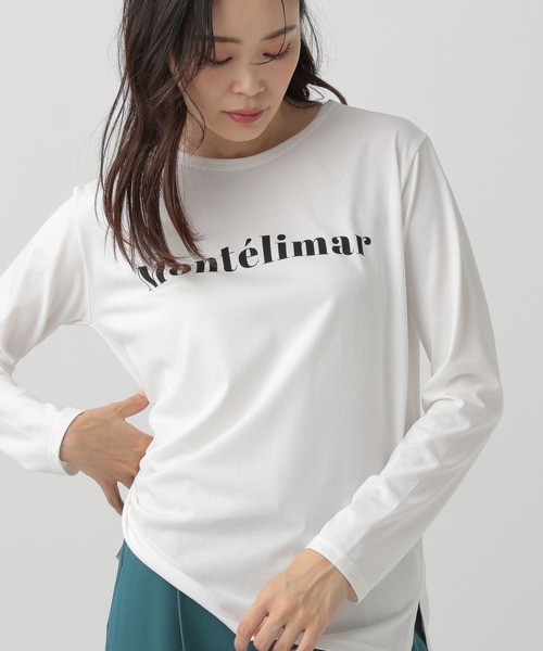 Elura(エルーラ)の「ロングロゴTシャツ(Tシャツ/カットソー・レディース・ホワイト/グレー・LARGE/MEDIUM)」の6枚目の写真