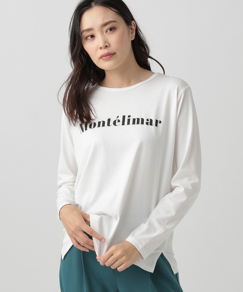 Elura(エルーラ)の「ロングロゴTシャツ(Tシャツ/カットソー・レディース・ホワイト/グレー・LARGE/MEDIUM)」の7枚目の写真