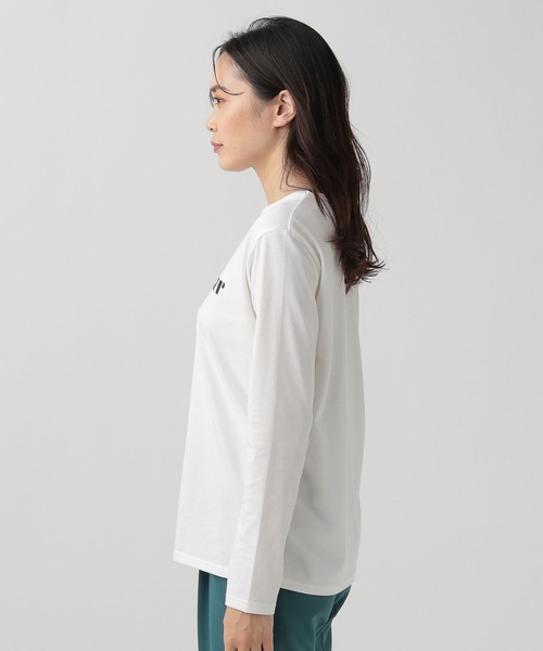 Elura(エルーラ)の「ロングロゴTシャツ(Tシャツ/カットソー・レディース・ホワイト/グレー・LARGE/MEDIUM)」の9枚目の写真