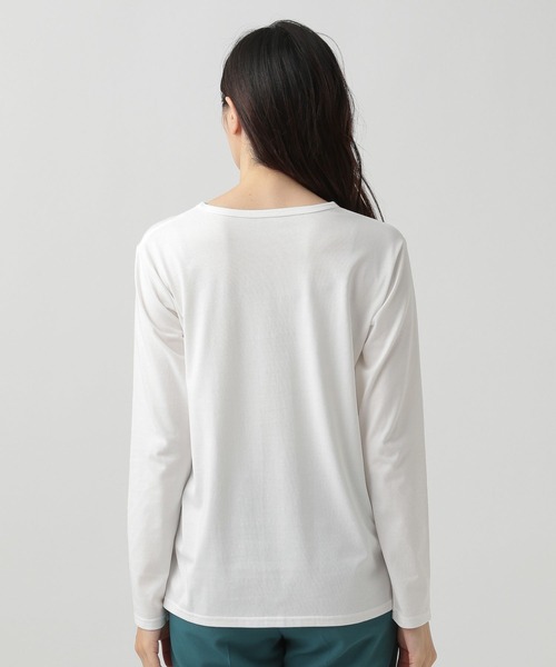 Elura(エルーラ)の「ロングロゴTシャツ(Tシャツ/カットソー・レディース・ホワイト/グレー・LARGE/MEDIUM)」の10枚目の写真