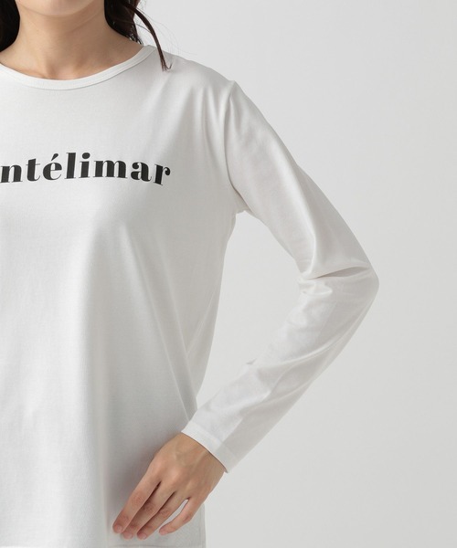 Elura(エルーラ)の「ロングロゴTシャツ(Tシャツ/カットソー・レディース・ホワイト/グレー・LARGE/MEDIUM)」の12枚目の写真