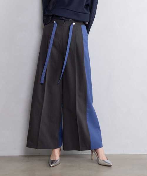MARECHAL TERRE(マルシャルテル)の「バイカラータックパンツ(その他パンツ・レディース・グレー系その他/ブラック/ブラウン/チャコールグレー・MEDIUM/SMALL)」の3枚目の写真