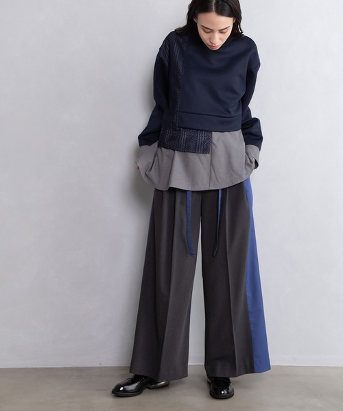 MARECHAL TERRE(マルシャルテル)の「バイカラータックパンツ(その他パンツ・レディース・グレー系その他/ブラック/ブラウン/チャコールグレー・MEDIUM/SMALL)」の19枚目の写真