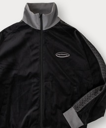 オーバルワンポイント刺繍ベロアトラックジャケット/セットアップ可能