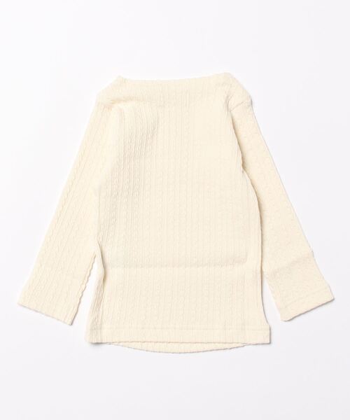 sense of wonder（センスオブワンダー）の「ケーブルボートネック長袖Tシャツ【日本製】（Tシャツ/カットソー・キッズ・キナリ・90cm/130cm/100cm/120cm/110cm/80ｃｍ）」の6枚目の写真