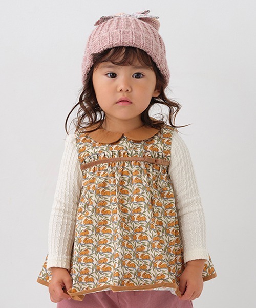 sense of wonder（センスオブワンダー）の「ケーブルボートネック長袖Tシャツ【日本製】（Tシャツ/カットソー・キッズ・キナリ・90cm/130cm/100cm/120cm/110cm/80ｃｍ）」の9枚目の写真