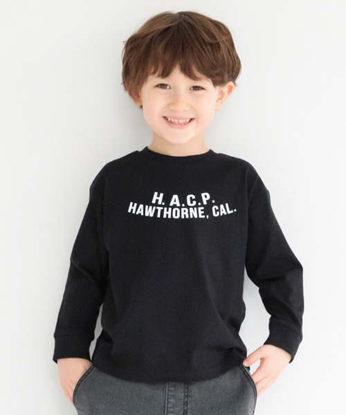 DRC branshes（ディーアールシーブランシェス）の「【WEB限定/DRC】綿100％bコレグラフィック長袖Tシャツ ロンT（Tシャツ/カットソー・キッズ・オフホワイト/ホワイト/アイボリー/その他2/その他4/その他3/その他5/ブラック/その他1/ブルー/その他6/チャコールグレー/オリーブ・140/160/120/100/150/110/130）」の4枚目の写真