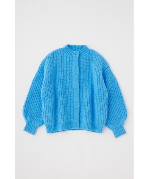 MOUSSY TUCK SLEEVE KNIT カーディガン MOUSSY TUCK SLEEVE KNIT カーディガン C.GRY -靴＆ファッション通販