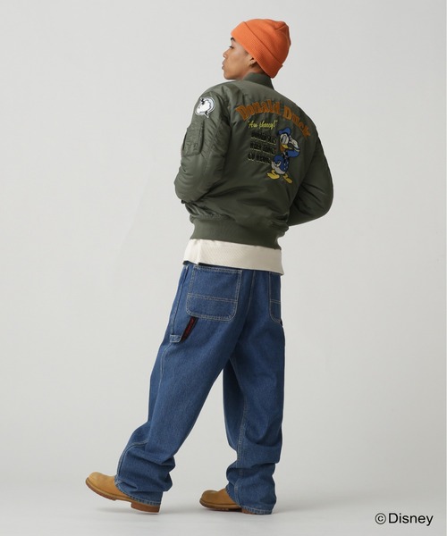 《Disney Collection》FLIGHT JACKET DONALD DUCK / フライトジャケット ドナルドダック / MA-1 / ディズニー / AVIREX / アヴィレックス（MA-1）｜AVIREX（アヴィレックス） pattayablatt.com