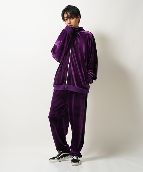 NERDY ベルベットトラック　セットアップ　ネイビー　ジャージ NERDY ネイビー ベルベット ジャージセット Mサイズ