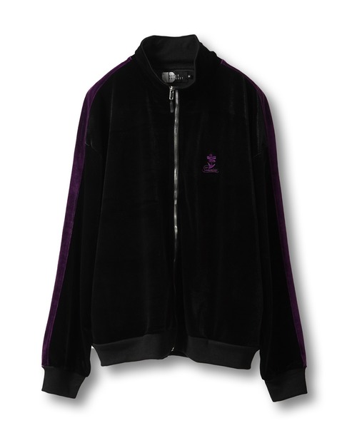1111clothing(ワンフォークロージング)の「ベロア トラックジャケット 【セットアップ可能】 / Velor Track Jacket 【Can be set up】(ジャージ・メンズ・パープル/ターコイズブルー/グレー/ブラック・L/M)」の5枚目の写真