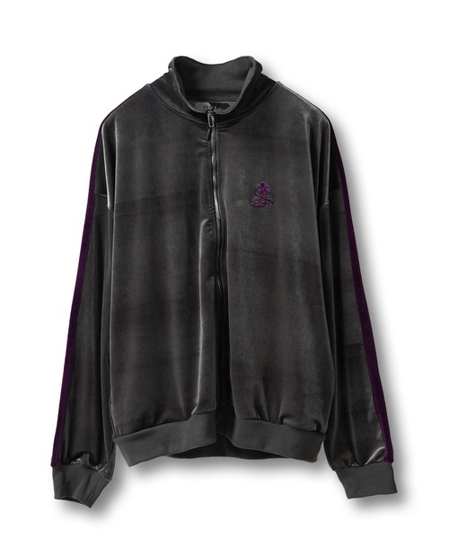 1111clothing(ワンフォークロージング)の「ベロア トラックジャケット 【セットアップ可能】 / Velor Track Jacket 【Can be set up】(ジャージ・メンズ・パープル/ターコイズブルー/グレー/ブラック・L/M)」の10枚目の写真