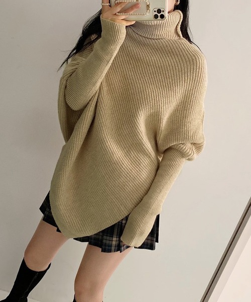 VitaFelice(ヴィータフェリーチェ)の「ロングスリーブニット(ニット/セーター・レディース・ベージュ/ホワイト/ブラック・FREE)」の10枚目の写真